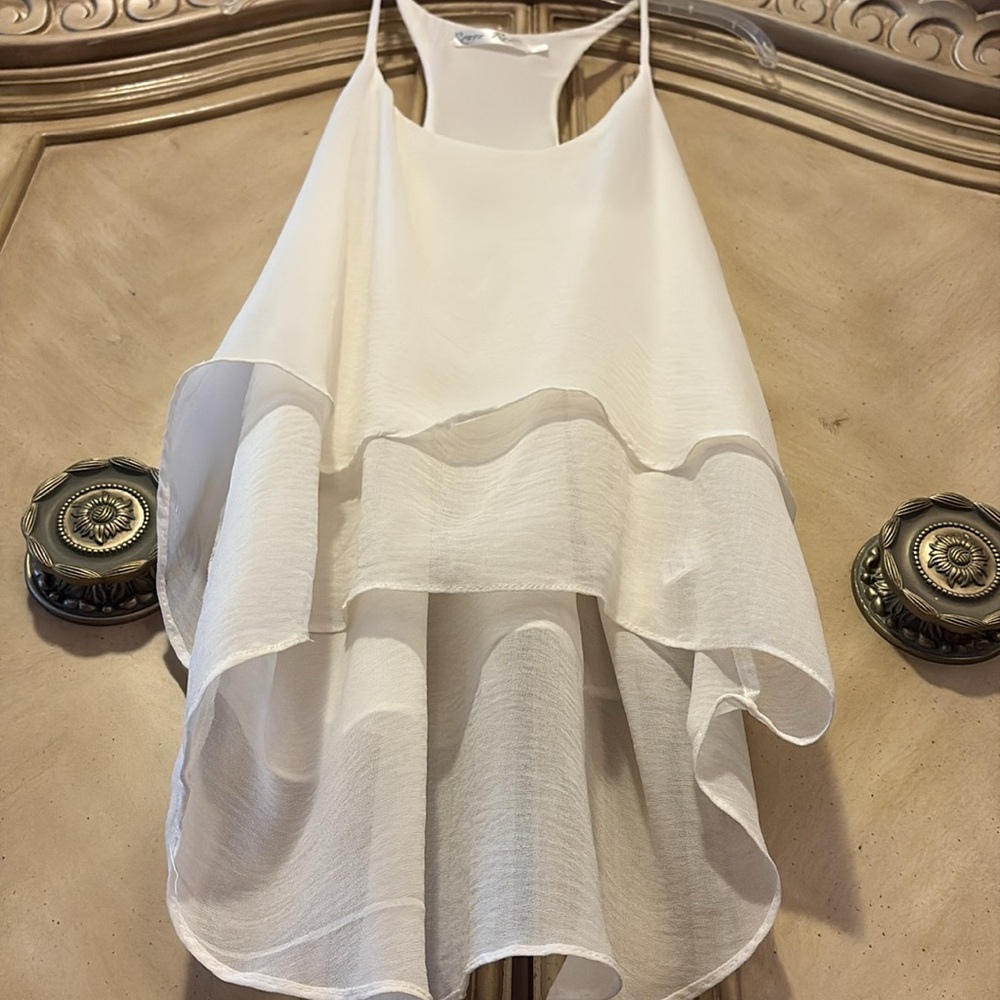 NWOT size L cream top